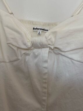 Reformation white/cream bow top